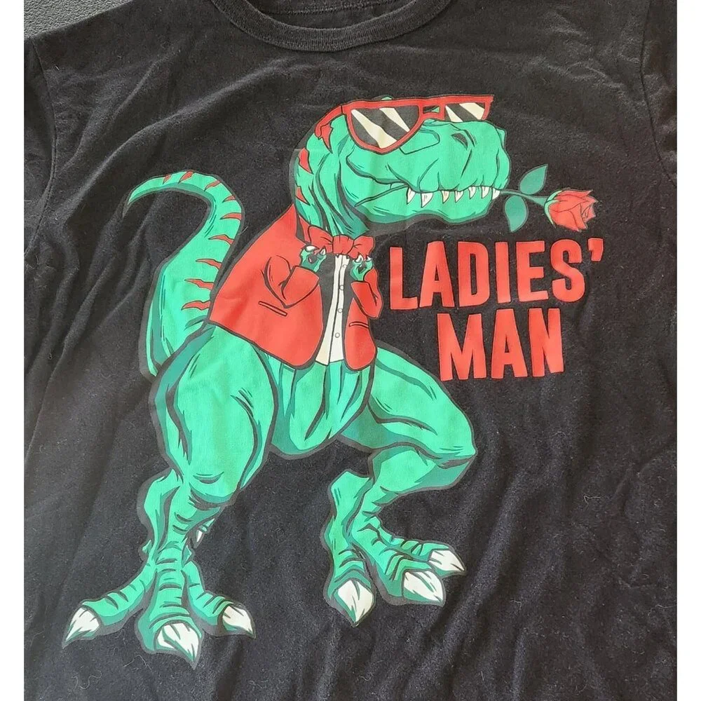 The Children's Place‎ Ladies Man T-Shirt Boys Toddler XL 14 Dinosaur Graphic EUC